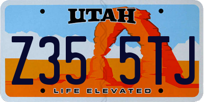 UT license plate Z355TJ