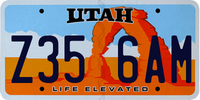 UT license plate Z356AM