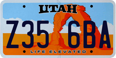 UT license plate Z356BA