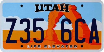 UT license plate Z356CA