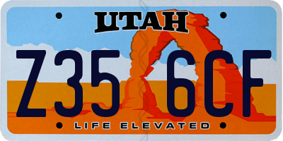 UT license plate Z356CF