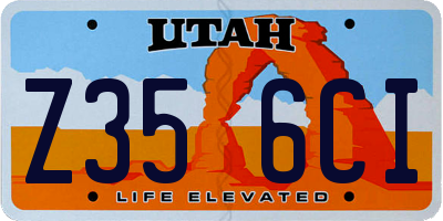 UT license plate Z356CI