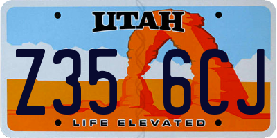 UT license plate Z356CJ