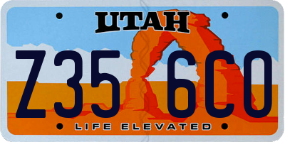 UT license plate Z356CO