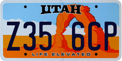 UT license plate Z356CP