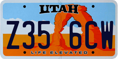 UT license plate Z356CW