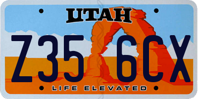 UT license plate Z356CX