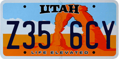 UT license plate Z356CY