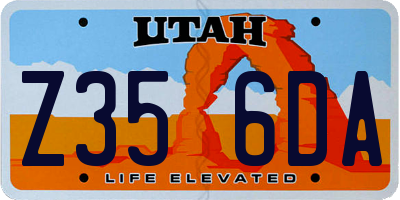 UT license plate Z356DA