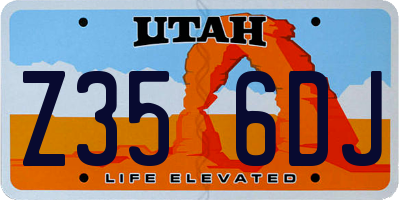 UT license plate Z356DJ