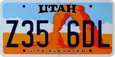 UT license plate Z356DL