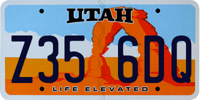 UT license plate Z356DQ
