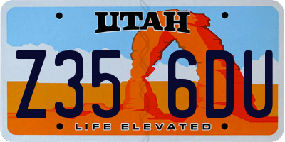 UT license plate Z356DU