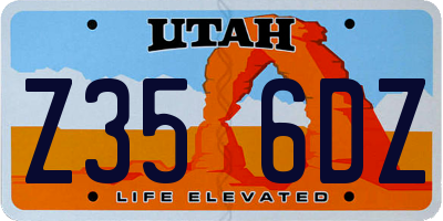 UT license plate Z356DZ