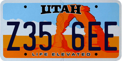 UT license plate Z356EE