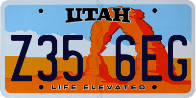 UT license plate Z356EG