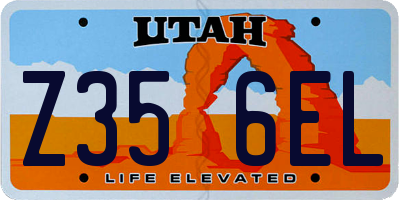 UT license plate Z356EL