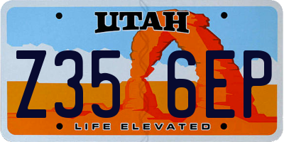 UT license plate Z356EP