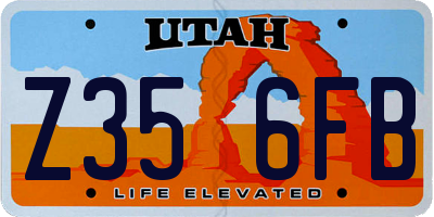 UT license plate Z356FB