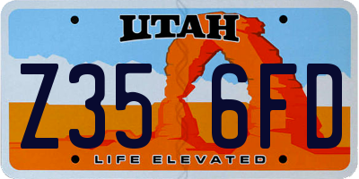 UT license plate Z356FD
