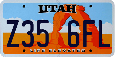 UT license plate Z356FL