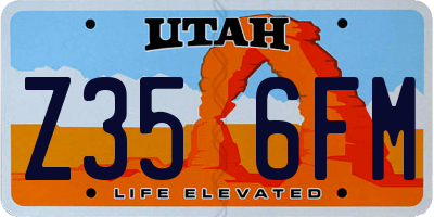 UT license plate Z356FM