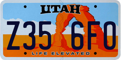 UT license plate Z356FO