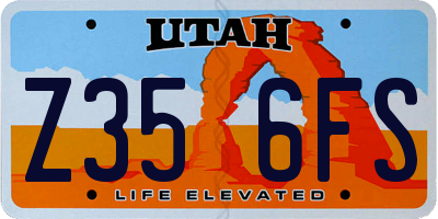 UT license plate Z356FS