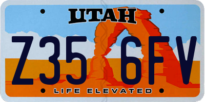 UT license plate Z356FV
