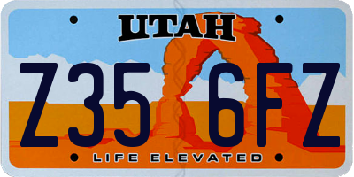 UT license plate Z356FZ