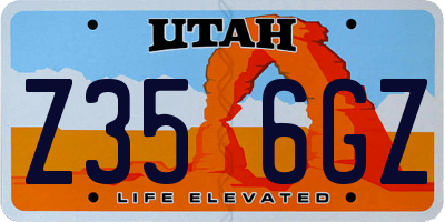 UT license plate Z356GZ
