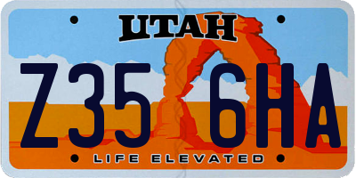 UT license plate Z356HA