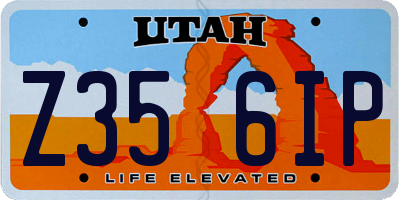 UT license plate Z356IP