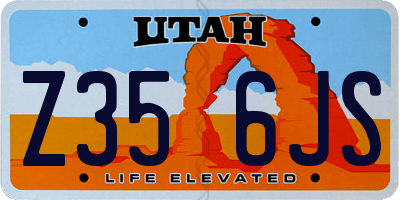UT license plate Z356JS
