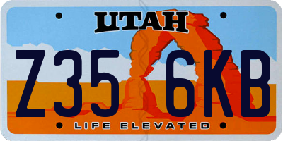 UT license plate Z356KB