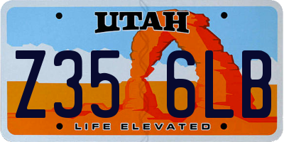 UT license plate Z356LB