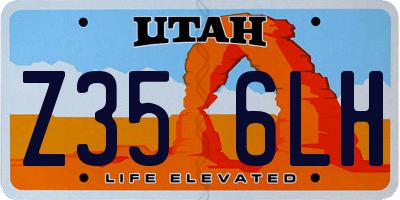 UT license plate Z356LH