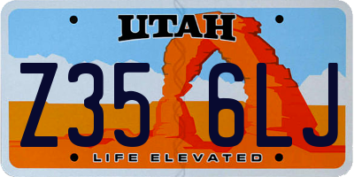 UT license plate Z356LJ