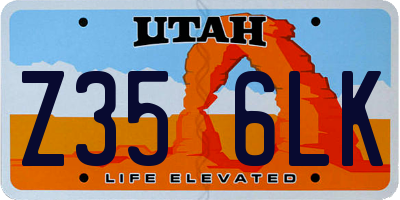 UT license plate Z356LK