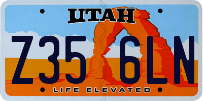 UT license plate Z356LN