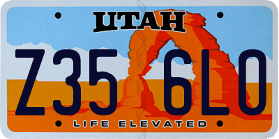 UT license plate Z356LO