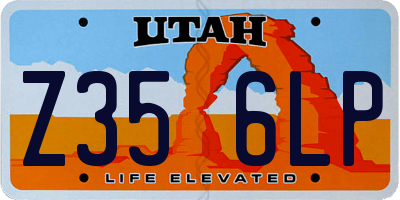 UT license plate Z356LP