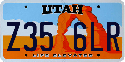 UT license plate Z356LR