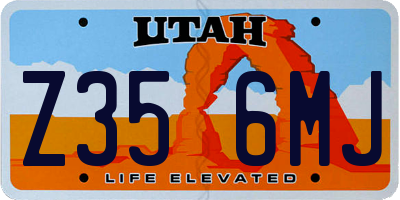 UT license plate Z356MJ