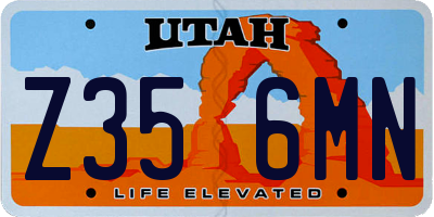 UT license plate Z356MN