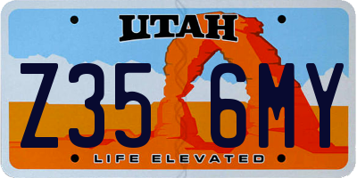 UT license plate Z356MY