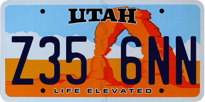 UT license plate Z356NN