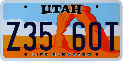 UT license plate Z356OT