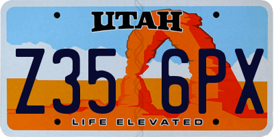 UT license plate Z356PX
