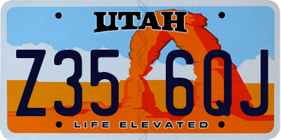 UT license plate Z356QJ